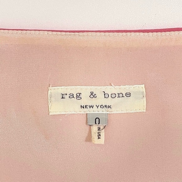 Rag & Bone Cubana Dress Silk Georgette Sleeveless Midi Carnation Pink 0 XS - Picture 14 of 16